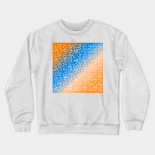 Love of orange and blue Crewneck Sweatshirt